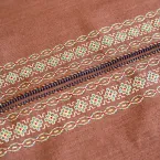 عکس جلیقه سوزن دوزی طرح فاخر - رنگ شتری 5